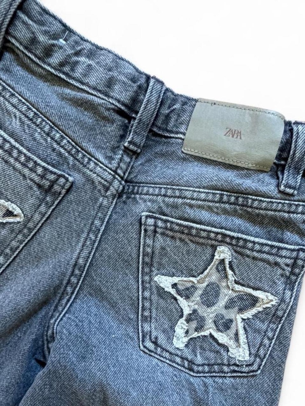 Zara Kids Gray Jeans with Star Patch